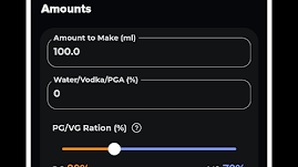 calculateur diy vape précis et facile à utiliser pour créer vos e-liquides personnalisés. ajustez les dosages en pg, vg, nicotine et arômes en quelques clics.